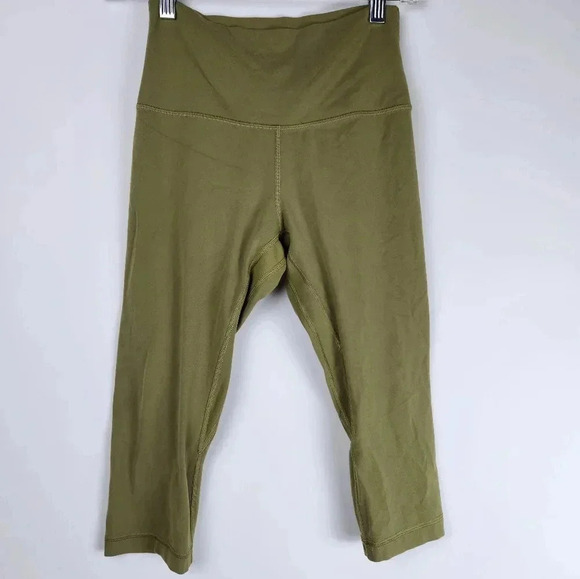 Lululemon Align Crop Leggings Green Size 6 - Picture 1 of 7